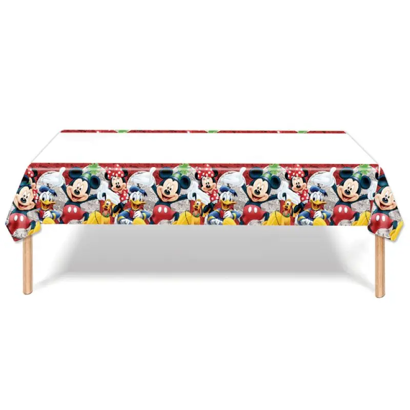 Suministros de fiesta de Mickey Mouse para niños, decoraciones de fiesta de cumpleaños, juego de vajilla, plato de papel, servilleta, Pancarta,