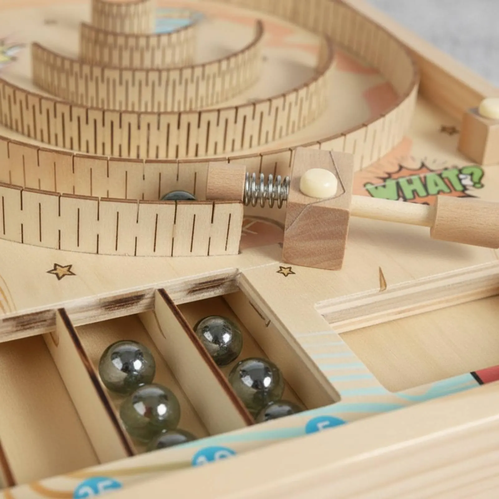 

Настольная игра с шариками для развития мелкой моторики, настольный лабиринт с шариками, деревянный пинбольный автомат для одного или нескольких игроков