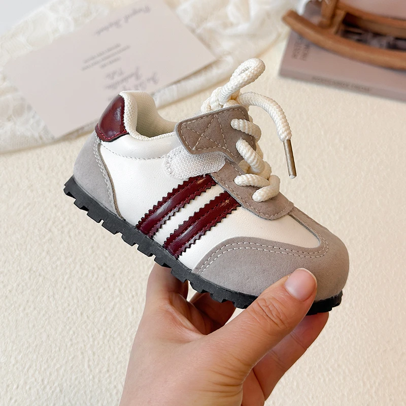 

Fashion Sport Shoes for Children PU Leather Ergonomics Kids Sneakers Soft-soled Children's Sneakers Boy's Girl's Tennis Shoes