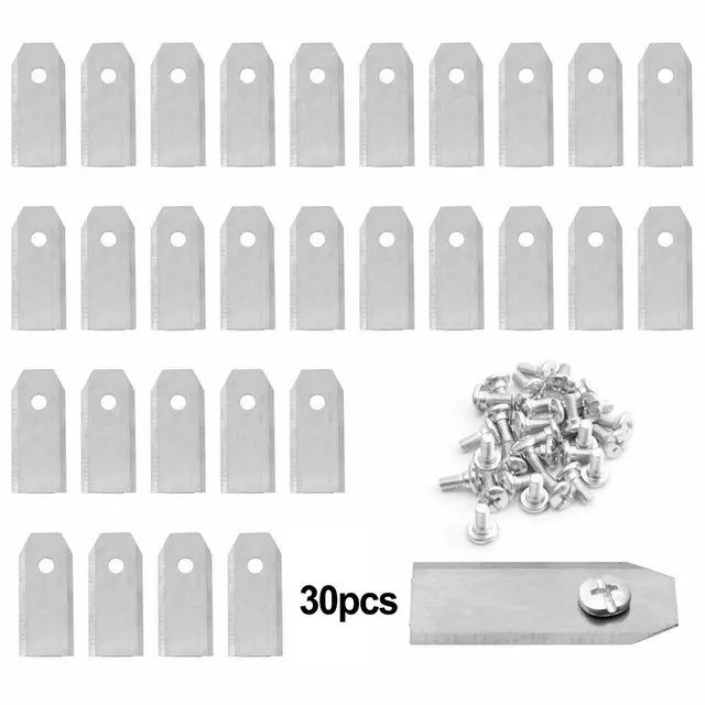 Krijg perfecte snijresultaten en langdurige prestaties met deze 43 mm roestvrijstalen messen voor robotmaaier.