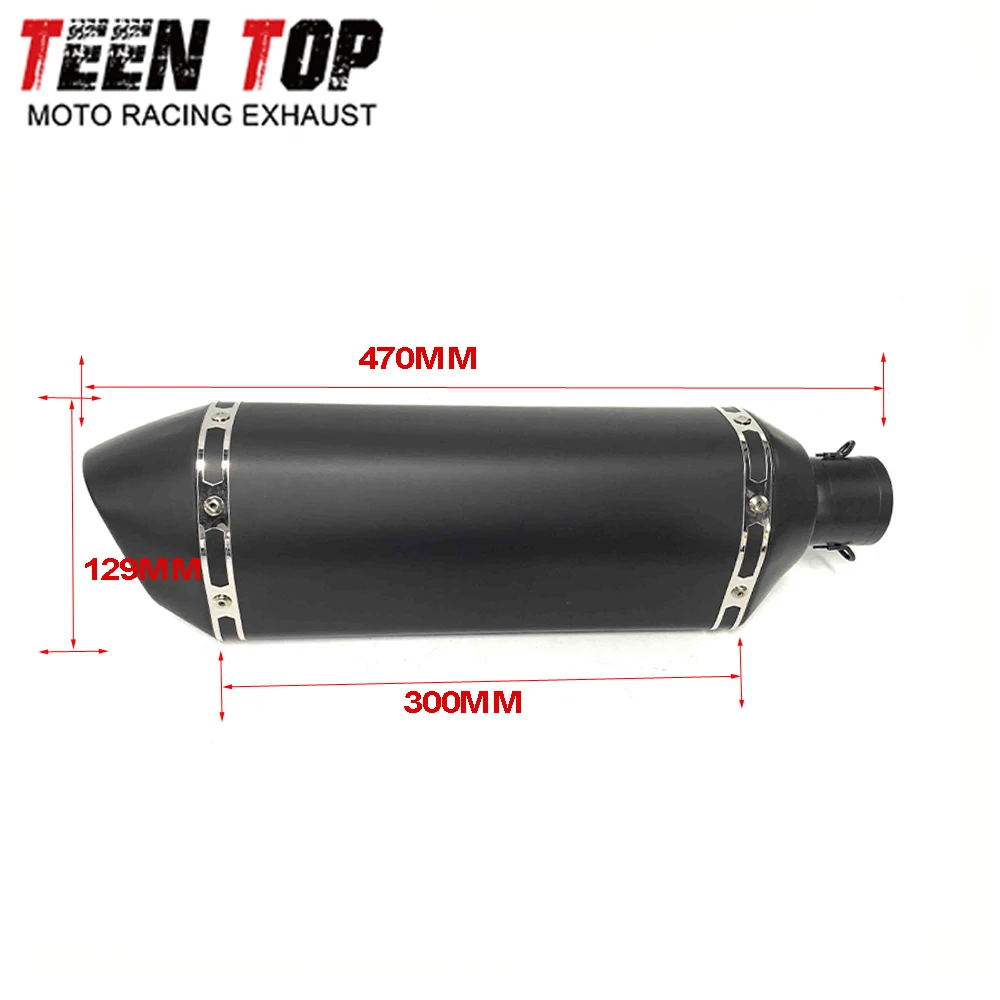 Moto จักรยานไอเสียหนี Muffler ดัดแปลง 51 มม.Z1000 CBR1000R MT09 RS660 CBR650 รถจักรยานยนต์ระบบไอเสียสแตนเลส