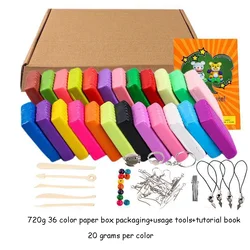 24/36/50 Colors Polymer Clay Fimo DIY Soft Clay Set Molding Craft Oven Bake Clay Blocks Montessori Early Education Toy For Kids