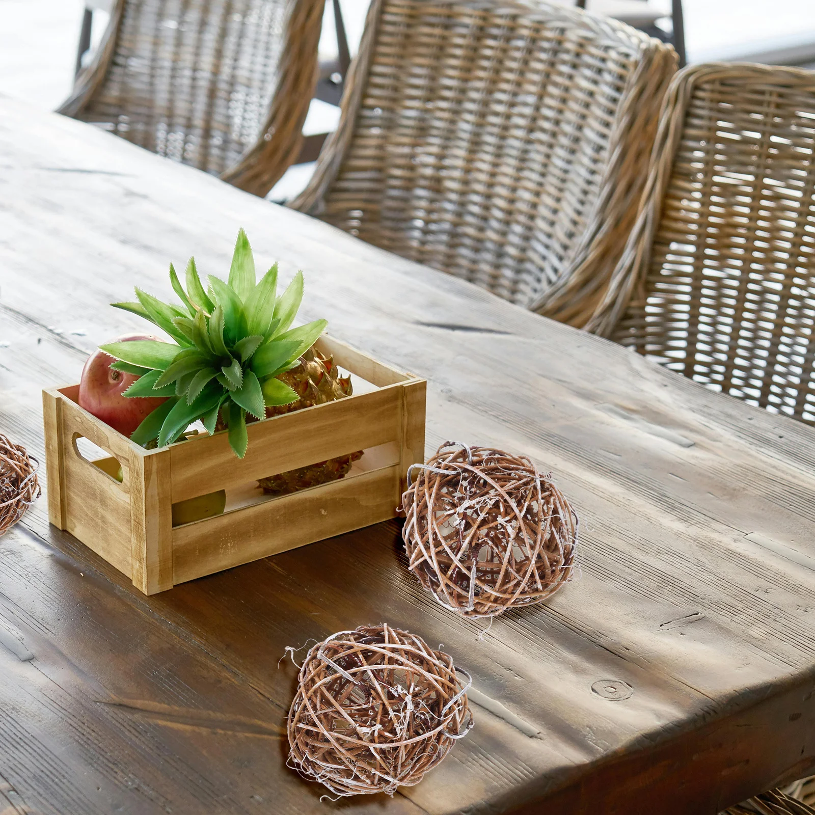 

10pcs Natural Rattan Balls Decorative Hanging Pendants For Home Bathroom Bedroom Living Room Party Craft Centerpiece Bowl