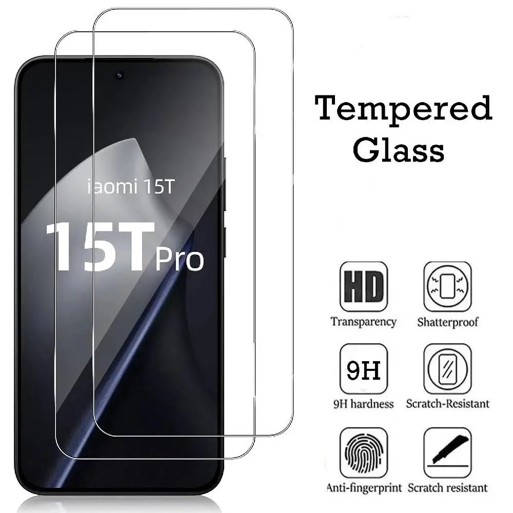 3 قطعة الزجاج المقسى الشفاف غطاء كامل حامي الشاشة ل Xiaomi 15T Pro Mi 13T 14T Poco X6 X7 Pro طبقة رقيقة واقية شفافة #2