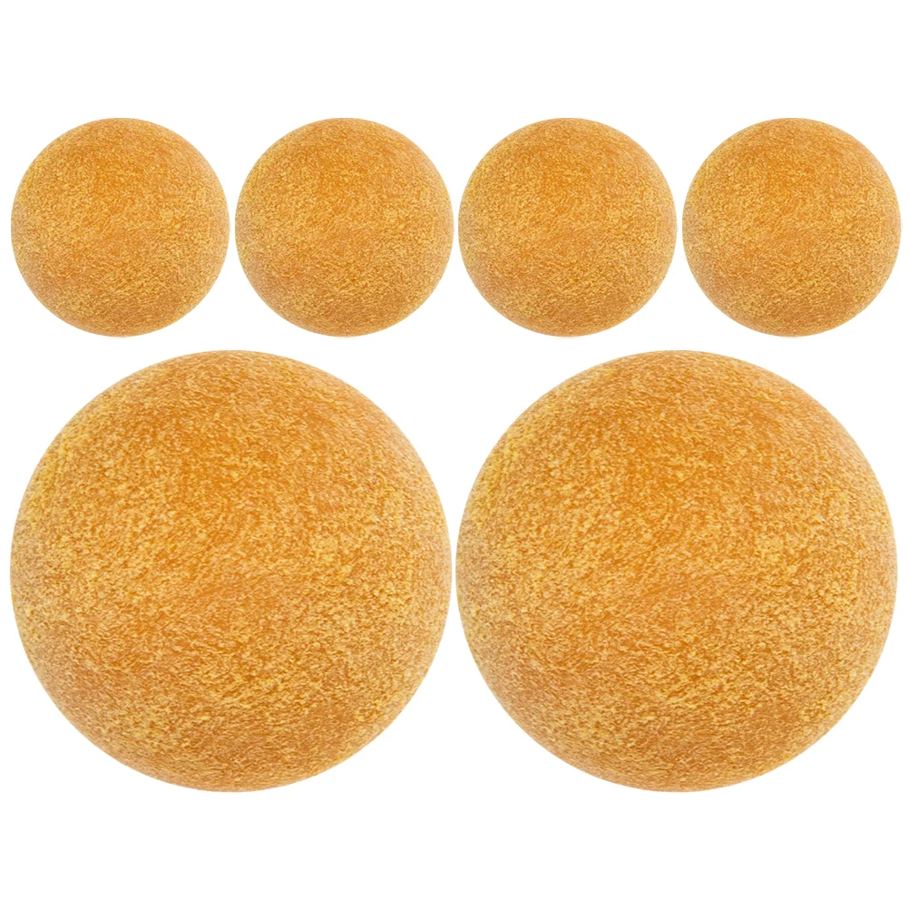 

6 Pcs 36mm Yellow Foosball Game Balls Plastic Table Soccer Accessories Replacement for Football Tables Desk Game Stable