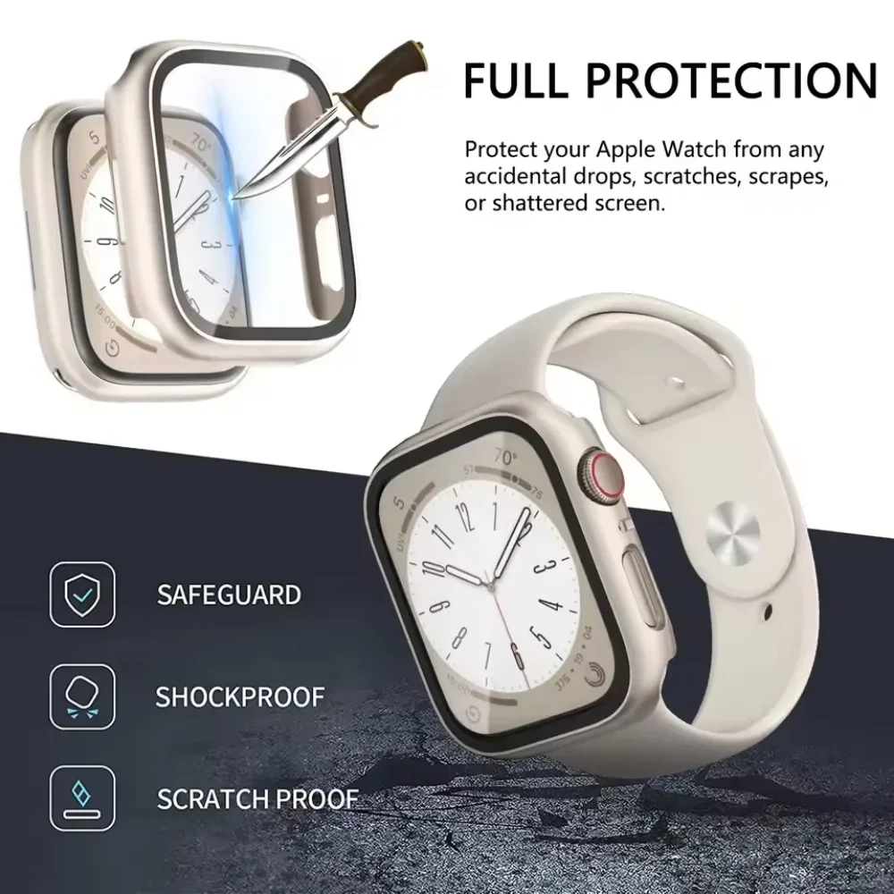 الزجاج المقسى + غطاء لساعة أبل الترا 49 مللي متر 10 46 مللي متر 42 مللي متر حامي الشاشة حافظة iWatch 9 8 7 45 مللي متر 41 مللي متر 6 5 SE 44 مللي متر 40 مللي متر قذيفة