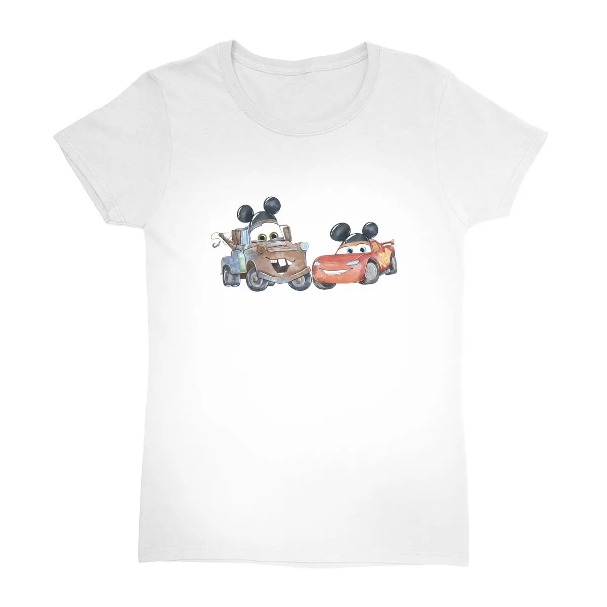 Women's T Shirt Lightning Mcqueen Cotton T-Shirts Kawaii Cars Galaxy Summer Tee Shirt Streetwear Design Casual Tops Gift