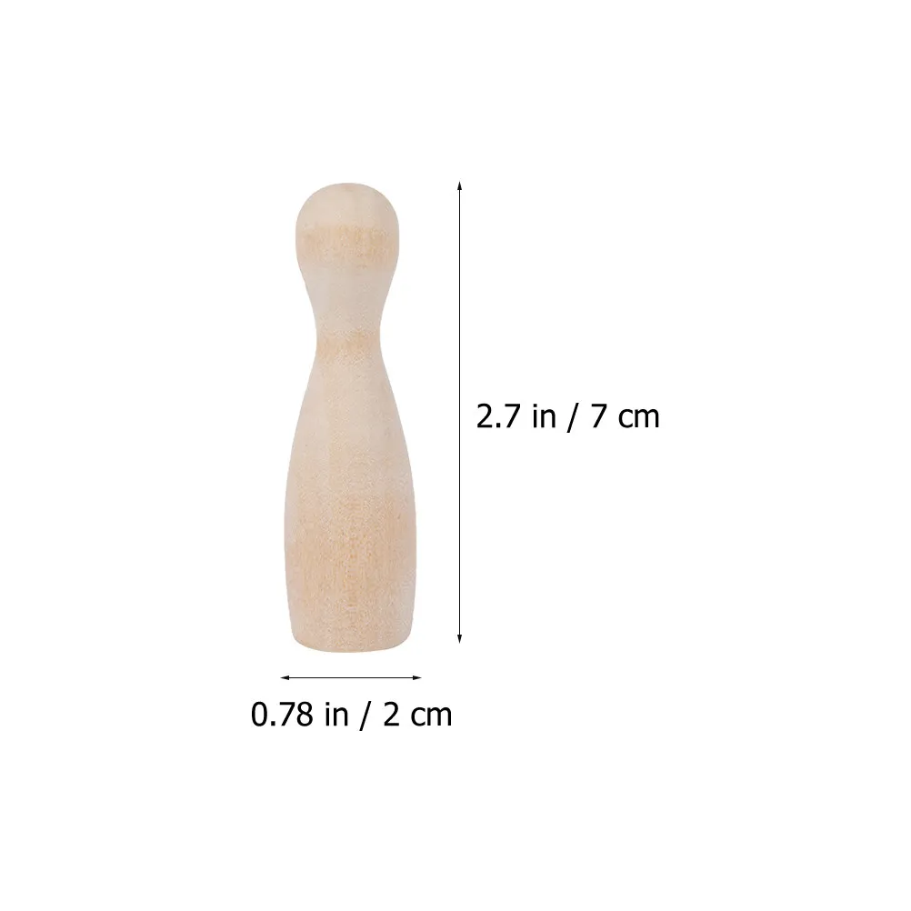1Set Wooden Bowling Game Set Smooth Bezels Safe for Kids Indoor Outdoor Parent Child Creative Bowling Ball Plaything Educational