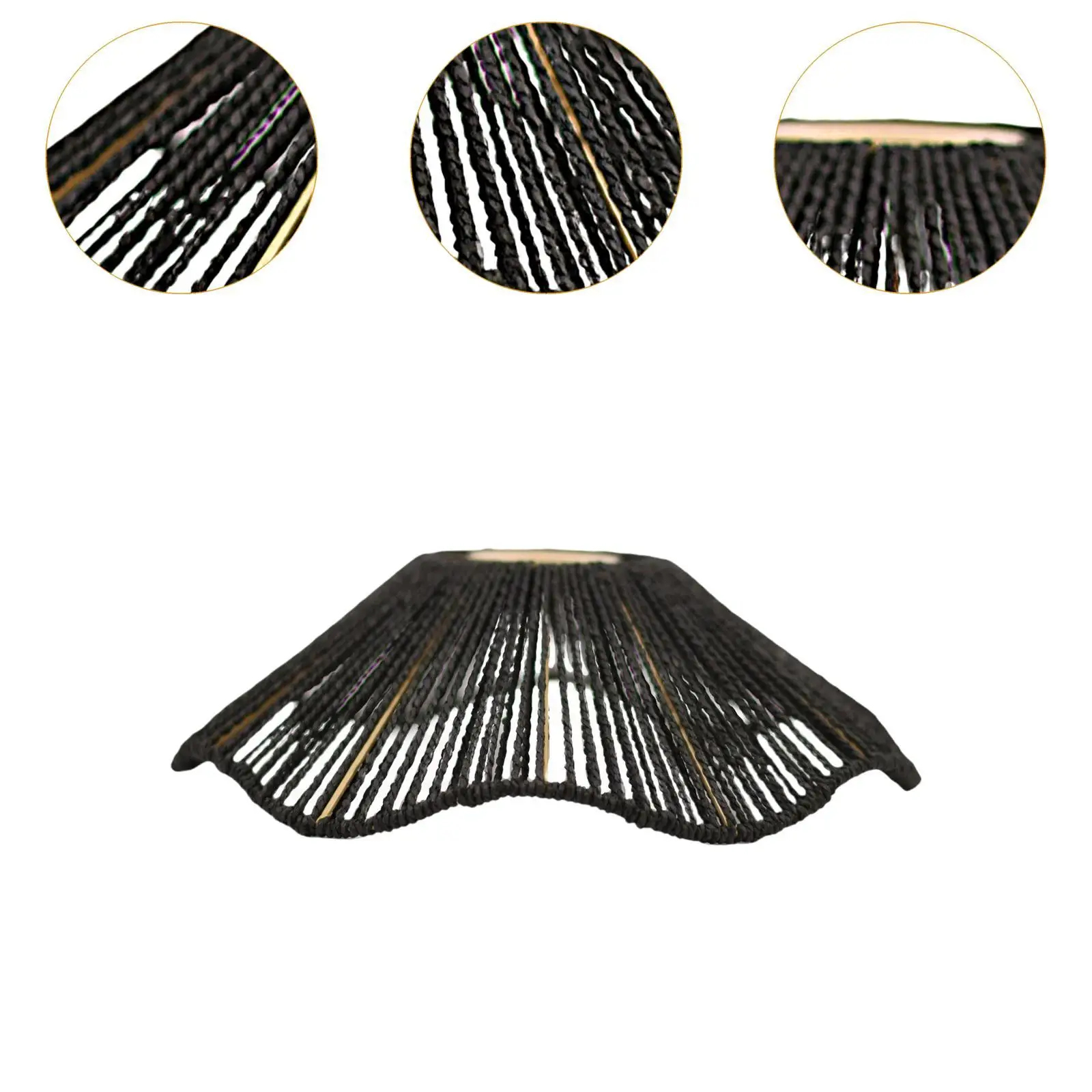 Woven Rope Lampshade Rustic Ceiling Lamp Shade Ornament ,Pendant Light Shade ,for Table Lamp Farmhouse, Dining Table Teahouse