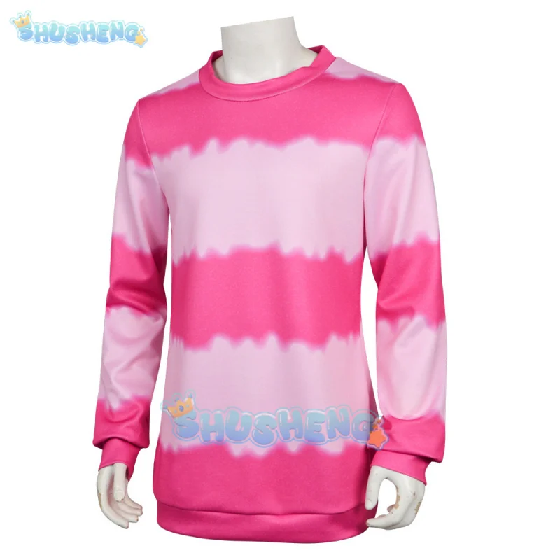 Anime KPop Demon Hunters Saja Boys Baby Saja Costume Cosplay Uniforme a maniche lunghe a righe rosa Festa di Halloween per donne Uomini