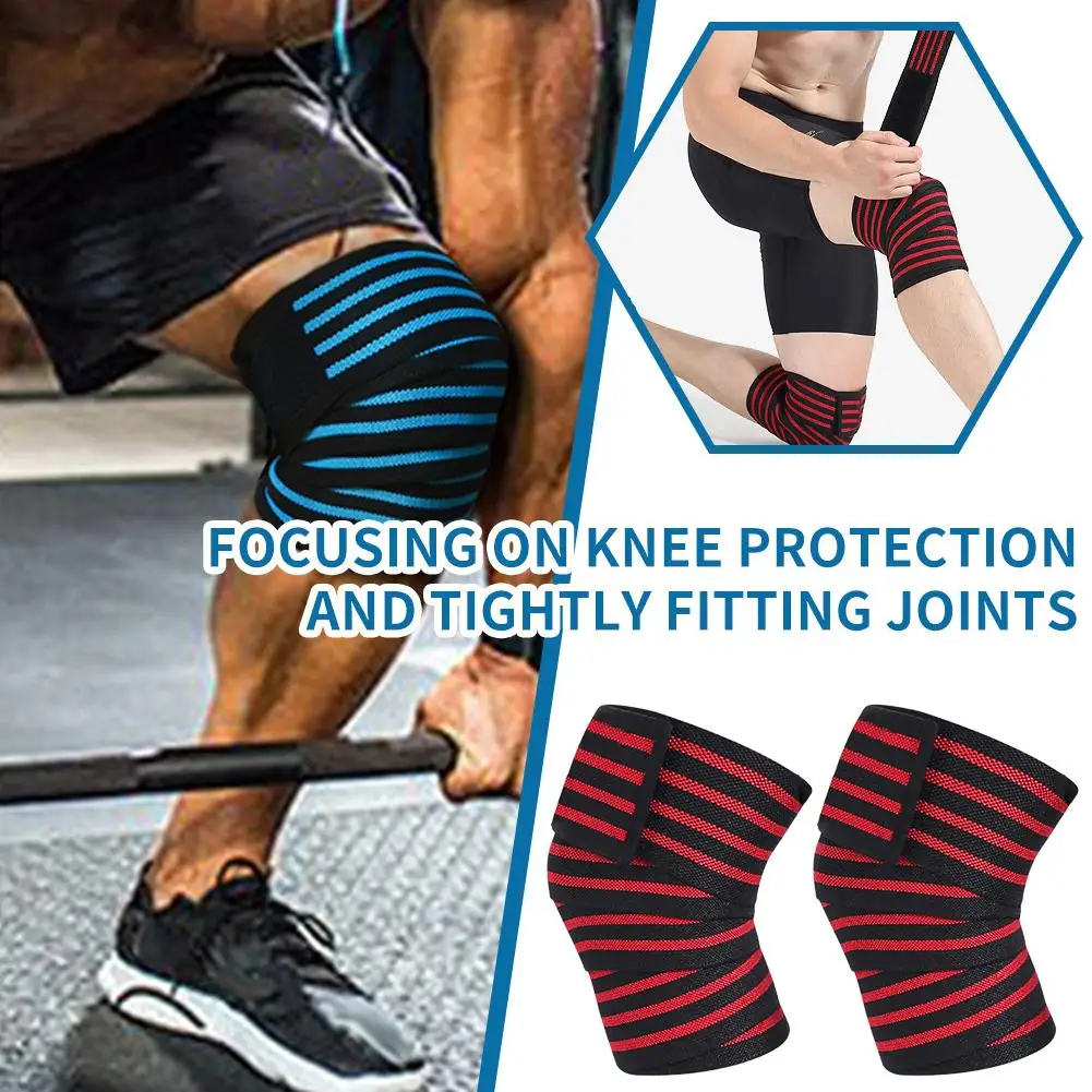 

1PCS 170*8cm Fitness Pressurized Straps Gym Weight Wraps Knee Compression Training Lifting Elastic Bandages Leg W8Q4