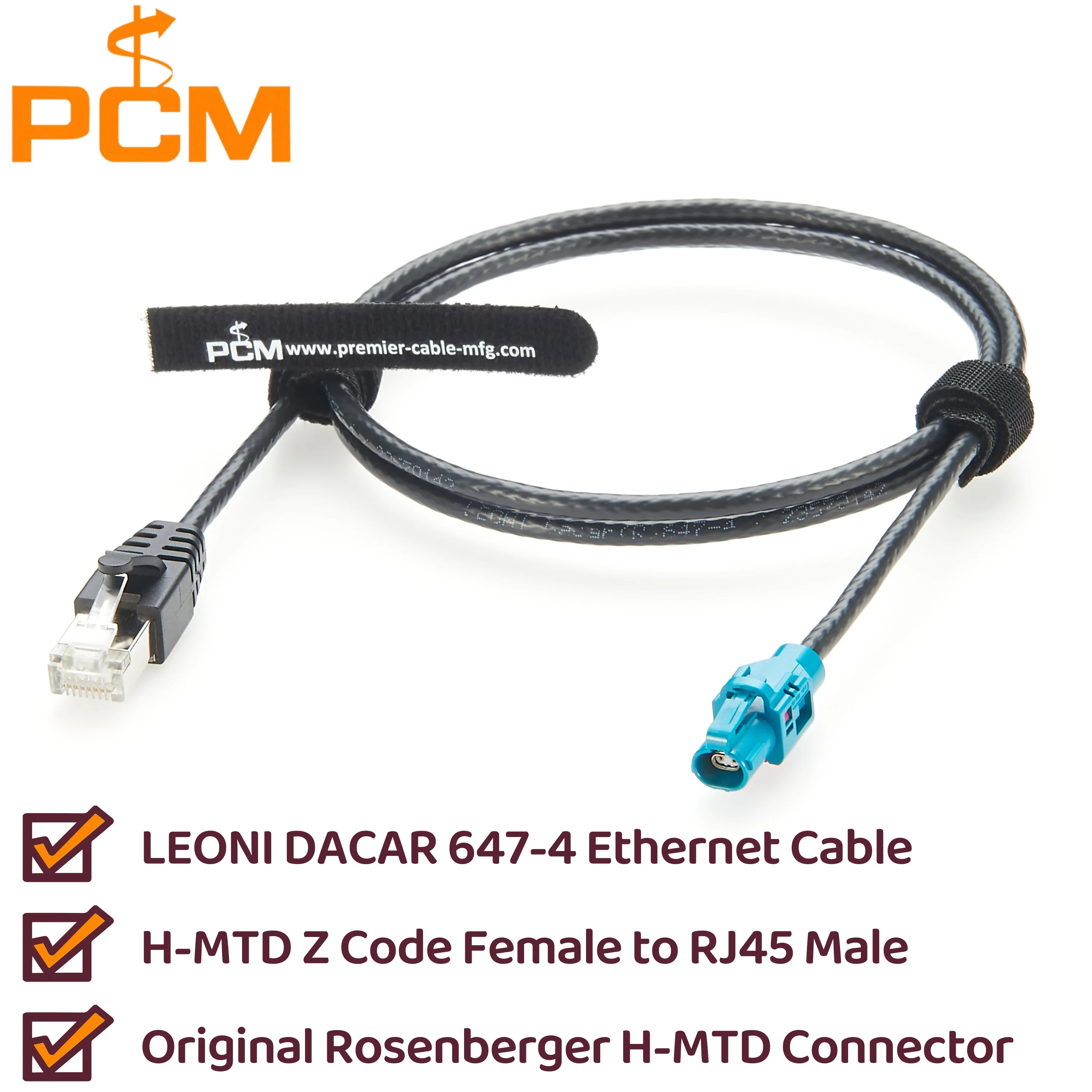 H-MTD to RJ45 Automotive Ethernet Cable Rosenberger E6K10A-1BZZ5-Z H-MTD to RJ45 Extension Cable for 1000BASE-T1 Media Converter