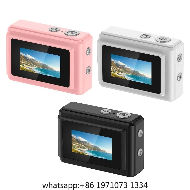 Pocket Keychain Camera 1080P HD Video 12MP Photo Digital Camera LCD Display 6 Filters Portable Mini Camera for Travel Recording