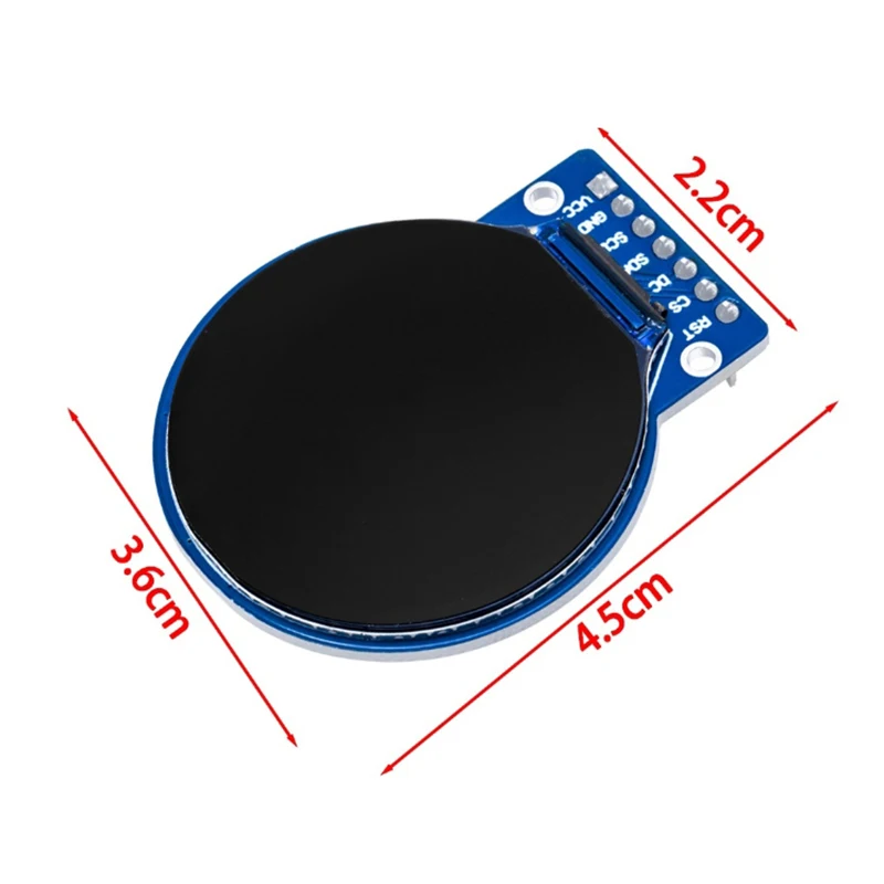 Módulo de exibição TFT LCD para Arduino, Driver RGB redondo, interface SPI de 4 fios, PCB 240x240, 1.28 ", GC9A01