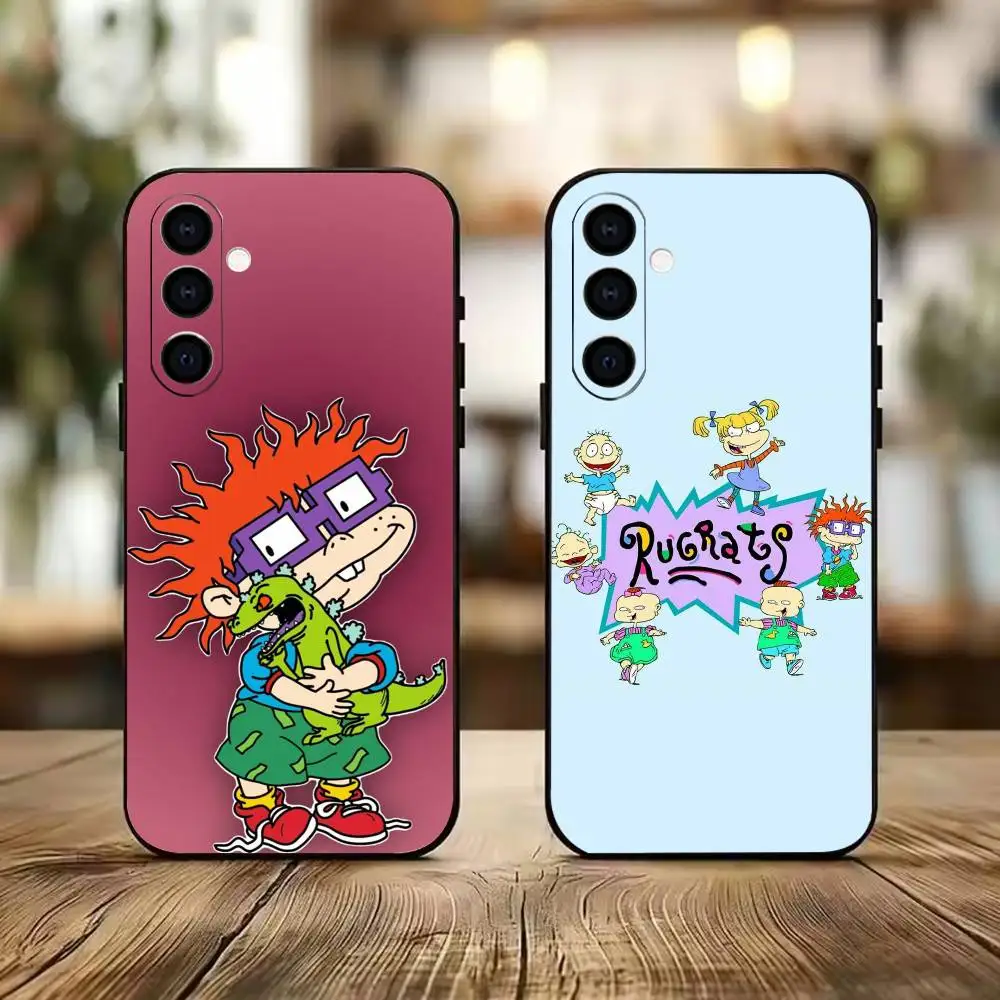 Черный мягкий силиконовый чехол для телефона Kid R-Rugrat Chuckie A-Angelica для Samsung A73 20,21,22,31,32,52,53,72