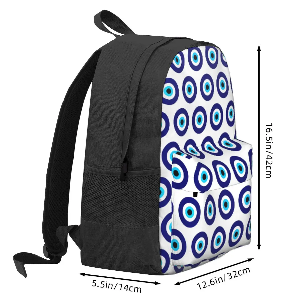 Magic Eye Five Set Evil Ey Student Backpack School Bag Hiking Travel Daypack for Boys Girls Bookbag Shoulder Bags