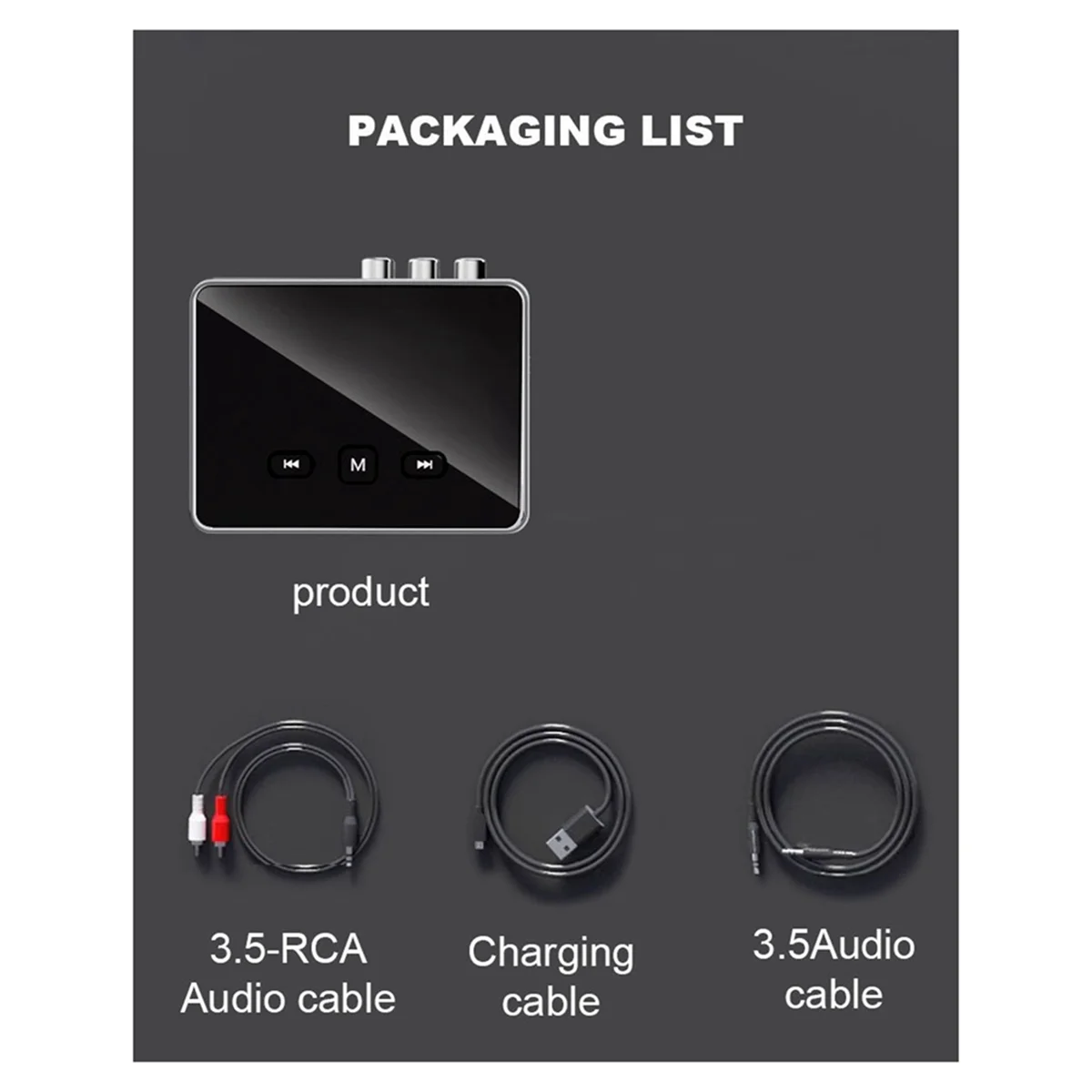 ABJG-新しい Bluetooth レシーバー 5.3 HD 3.5 ミリメートルジャック Aux ワイヤレスアダプタ音楽テレビカーオーディオ