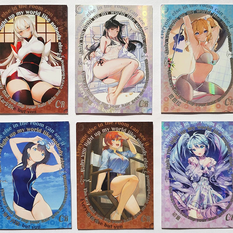 Anime Goddess Story CR Cards Keqing Barbara Shenhe Lumine Ningguang Collectible Cards Christmas Birthday Gifts Children's Toys