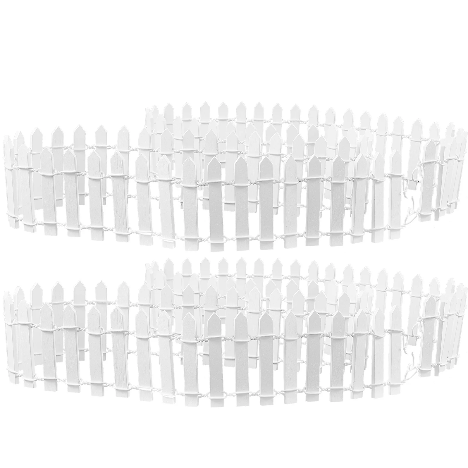 

2 set 5 Cm Mini Wooden Picket Fence For Fairy Garden Diy Decor Small Fence For Christmas Tree Sand Table Landscape Micro Plant