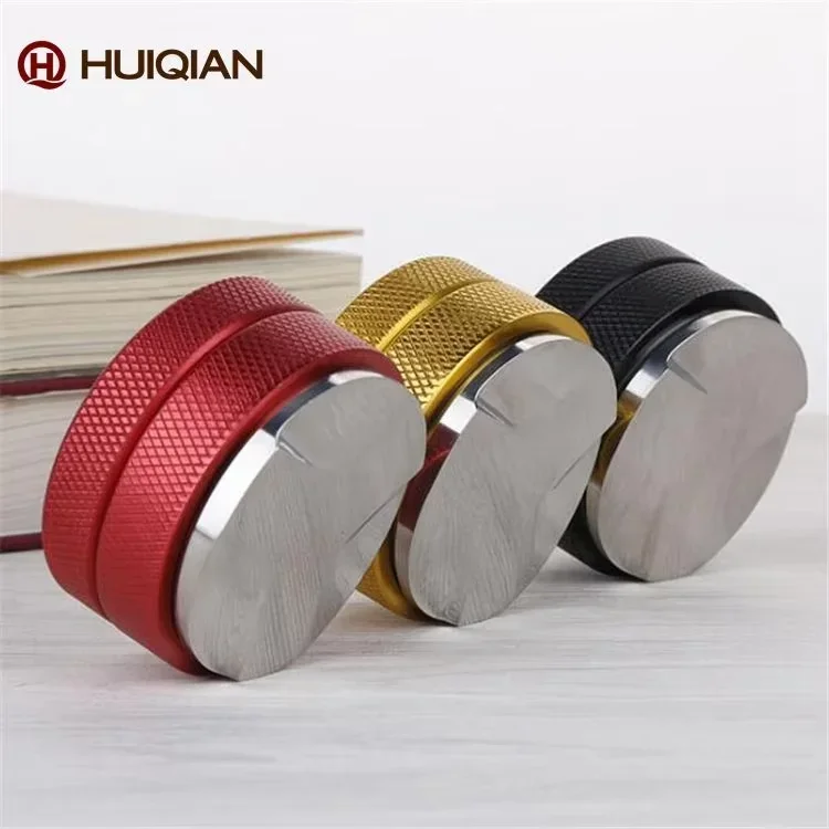 

-For Custom Logo 51/53/58 Mm Adjustable Depth Macaron Coffee Tampered Stainless Steel Tri/Flat Bottom Barista Tools Coffee