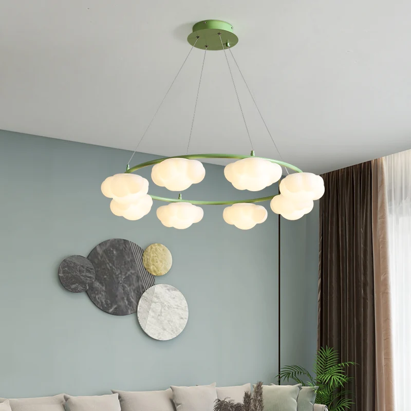 

2023 New Cloud Pendant Light Creative Multi Head Ceiling Chandelier Nordic Restaurant Living Room Bedroom Lighting Home Decor