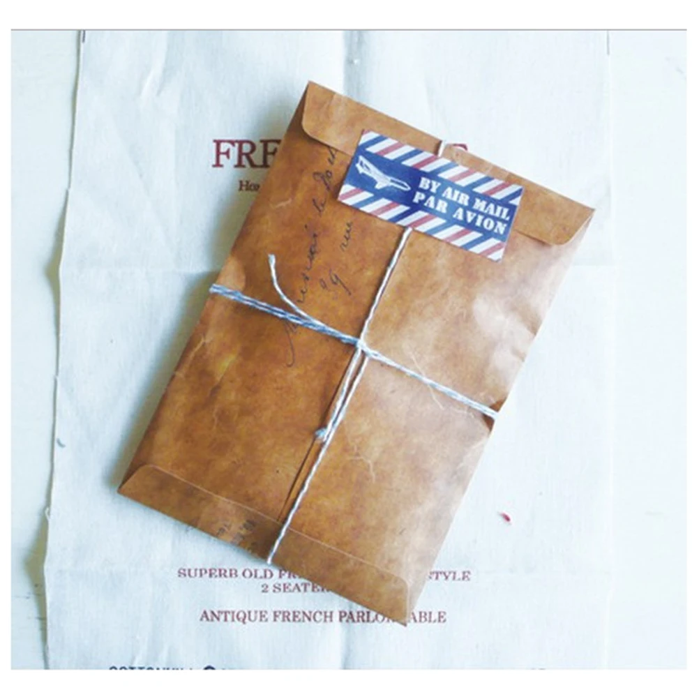 

10 Pcs Vintage Kraft Paper Envelope Postcard Envelopes Storage Envolopes Retro Photo