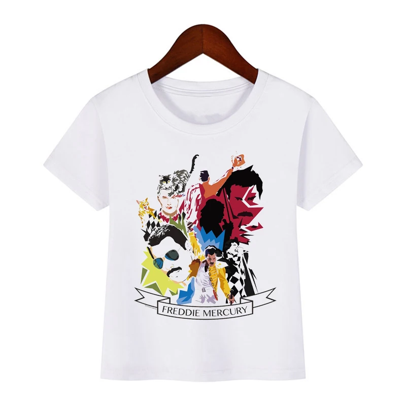 

Kids Rock Band Queen Freddie Mercury Print T Shirt Baby Boys and Girls tops Funny Clothes Children Summer T-shirt