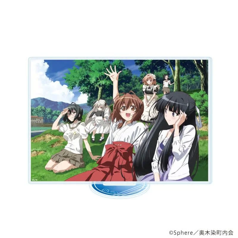 Anime Yosuga no Sora Sora Kasugano Scene drawing rectangle Acrylic Stand Model Plate Keychains Desktop Ornament