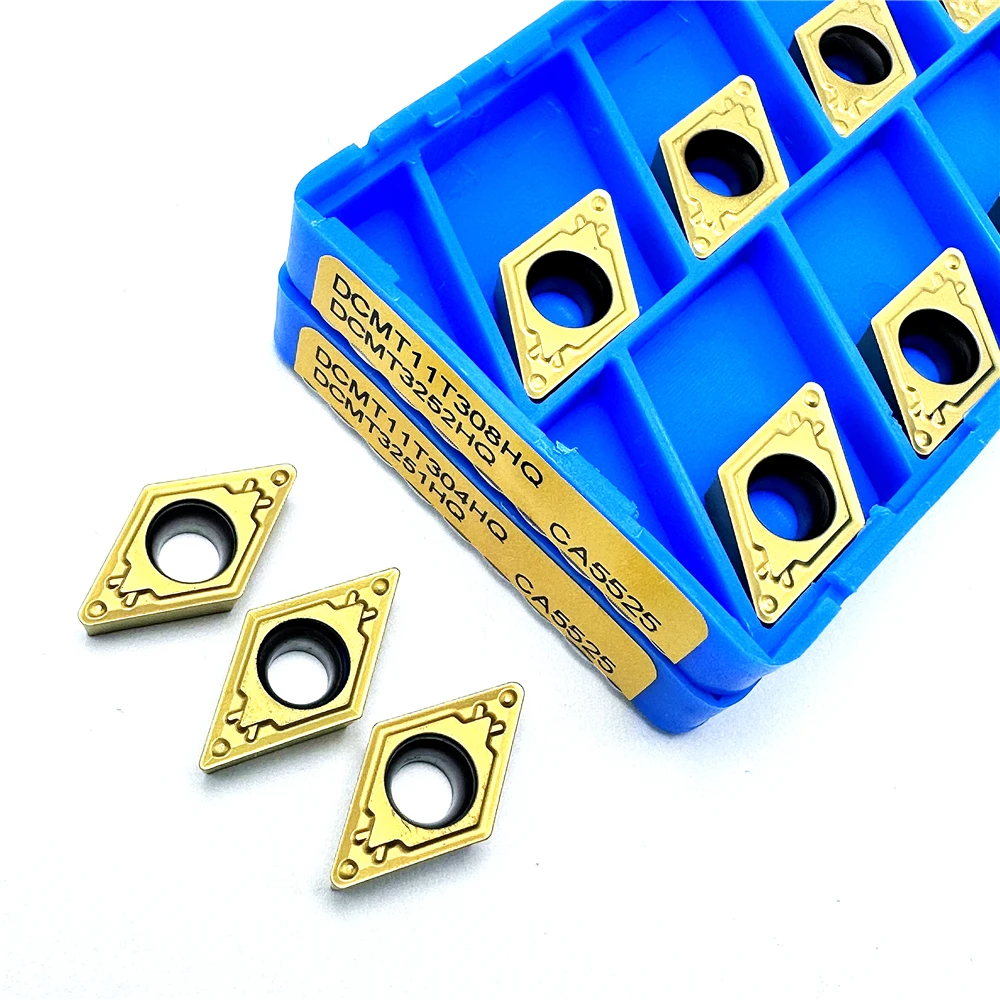 DCMT070204 DCMT11T304 DCMT11T308 RP930/CA5525 كربيد إدراج أداة القطع باستخدام الحاسب الآلي عالية الجودة مخرطة أداة معالجة الفولاذ المقاوم للصدأ