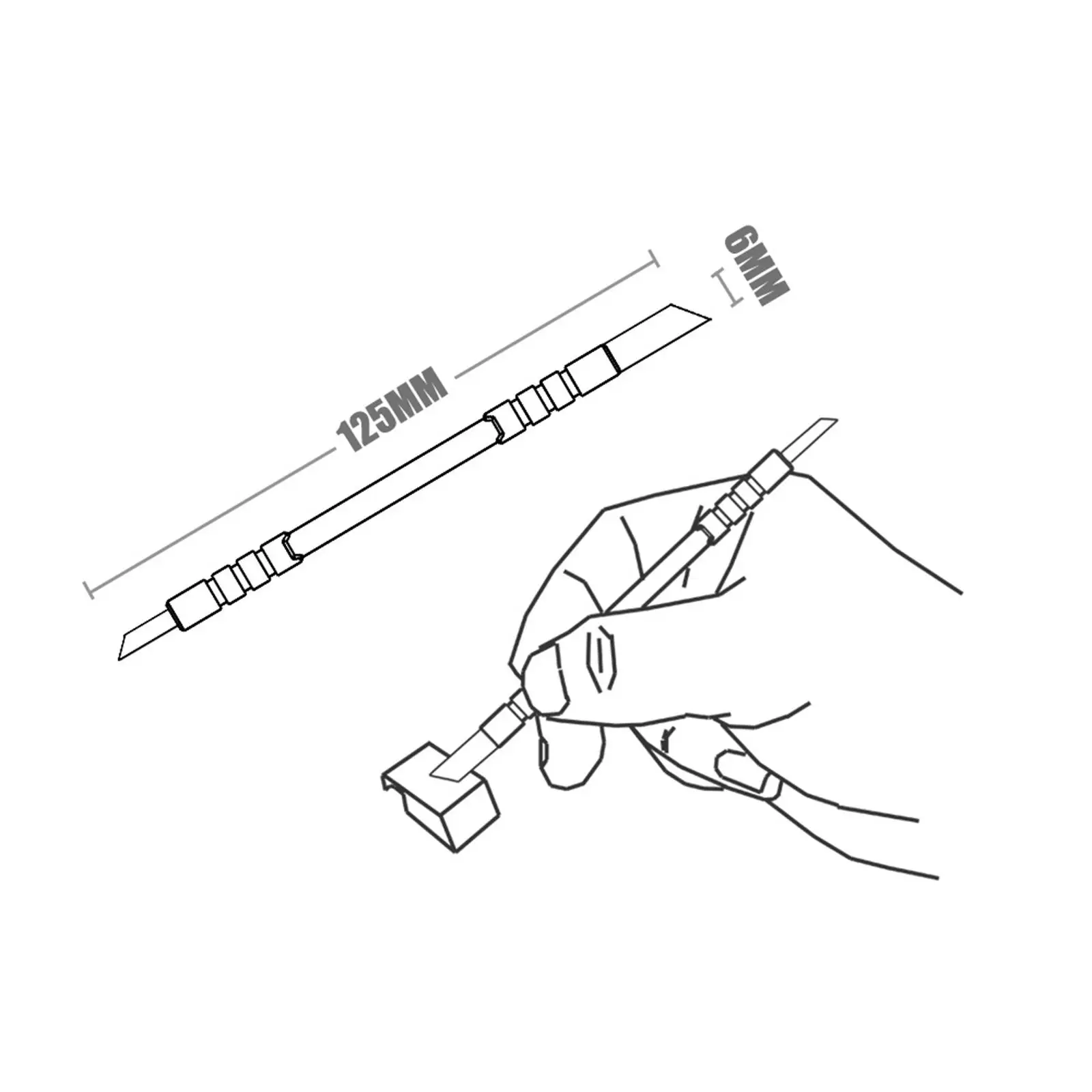 Strumenti per la pittura del modello penna per la pulizia della penna per l'invecchiamento degli strumenti per la linea di infiltrazione, arancione, 4.44 pollici