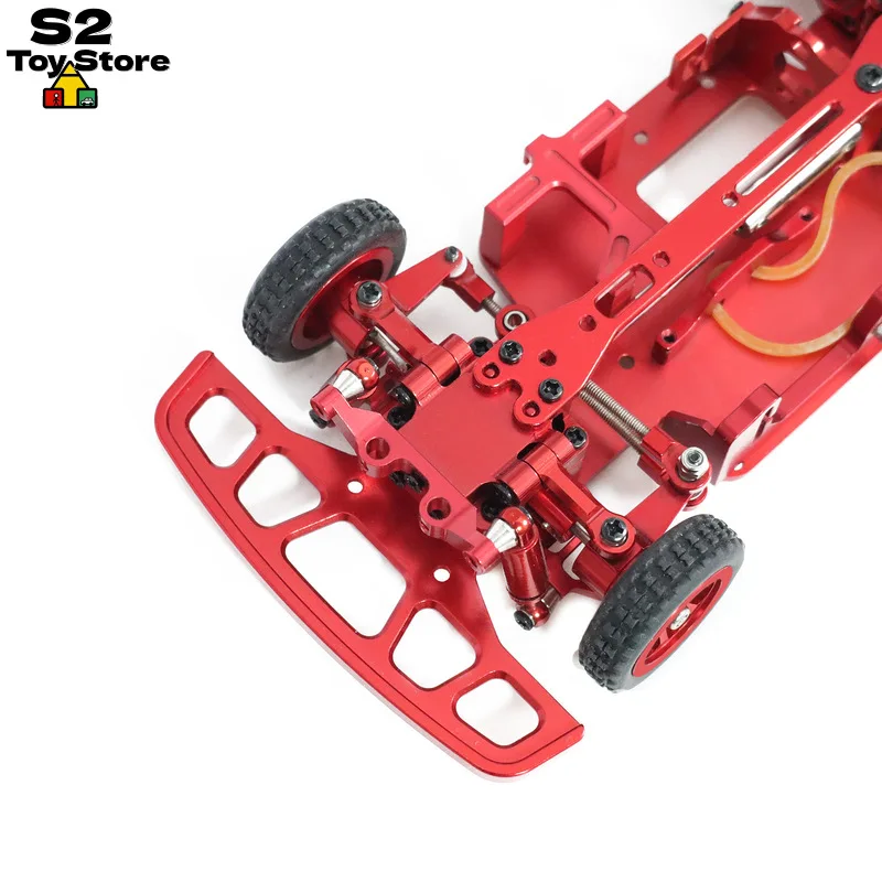 WeiLi 1/28 Metalowa Rama Podwozia do Tuningu dla K969 K979 K989 K999, Metalowa Klatka Bezpieczeństwa, Zestaw Części do Modyfikacji Samochodów RC