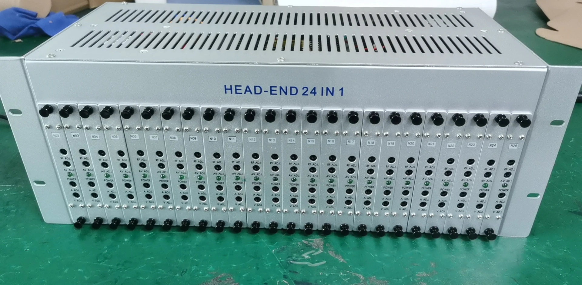 24 canais Catv Av para modulador Rf analógico fixo SD Catv Rf modulador