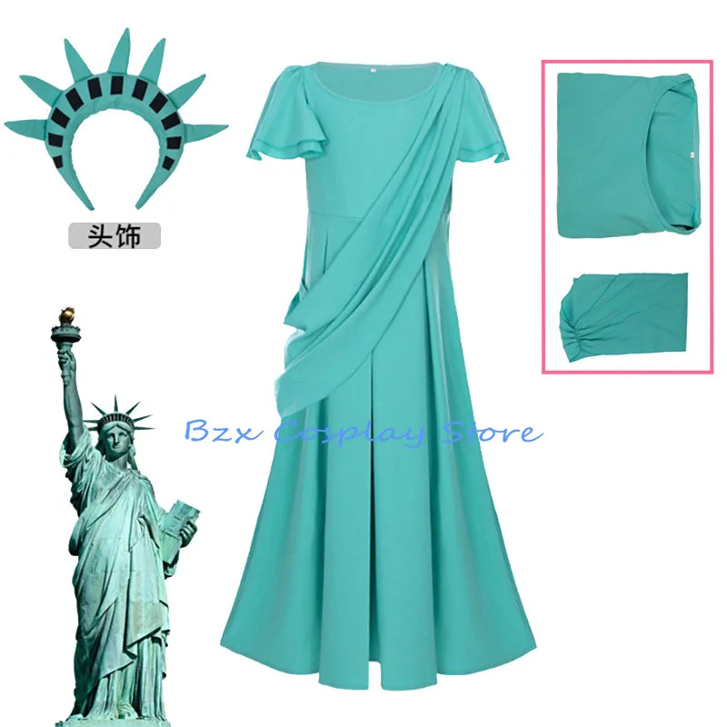 Greece Statue Of Liberty Greek Robe Cosplay Grown Torch Carnival Party  Fancy Dress Halloween Costume Adult Lady Girls Kid - AliExpress 200000532