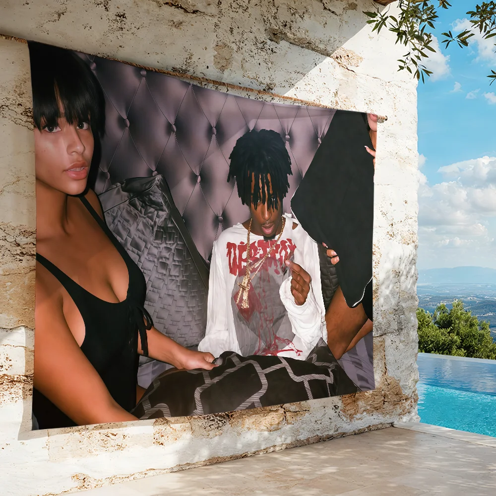 Popular Rapper P-Playboi C-Carti flag For Garden Party Living Room Home Wall Decor Banner Bedroom Outdoor Tapestry