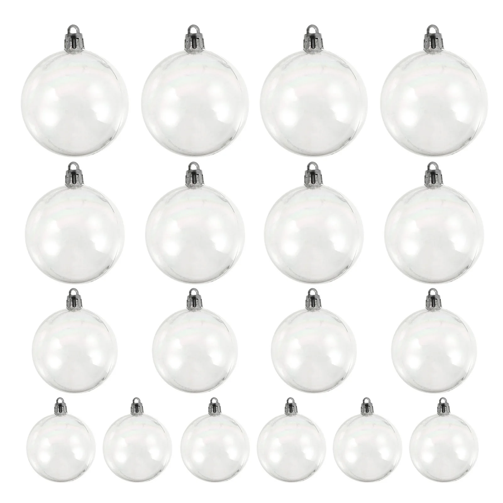 

18pcs Christmas Round Balls Hanging Ornament Xmas Tree Ornament Christmas Balls Transparent Plastic Christmas Party Decorations