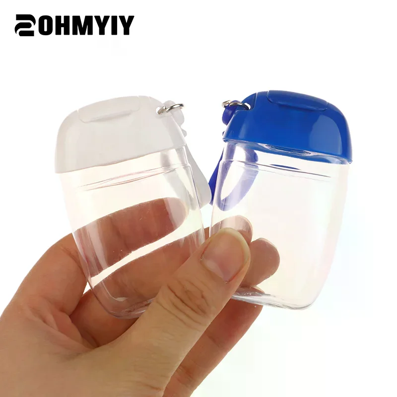 30ml Portable Refillable Bottles With Hook Hand Sanitizer Alcohol Cosmetics Container Outdoor Mini Soap Dispenser Container