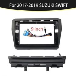 Double Din 9 Inch Car Radio Installation DVD GPS Mp5 Plastic Fascia Panel Frame For 2017-2019 SUZUKI SWIFT