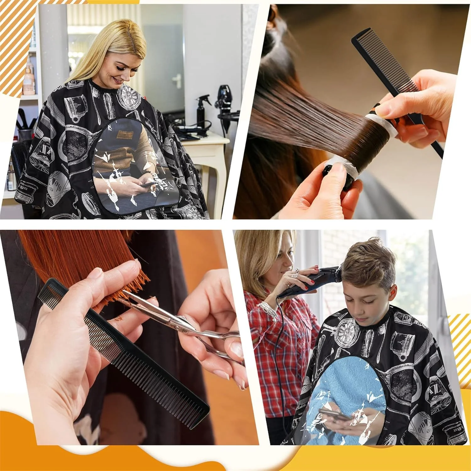 Haircut Tool pattern Capes Cutting Waterproof Non Sticky Hair Cloth Hairdressing Haircut capeswith See-Through Window Cape