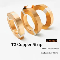 99.99% Pure Copper 5 Meter High Purity T2 Copper Strip Strap For 18650 21700 Lithium Battery Connection Copper Strip Welding