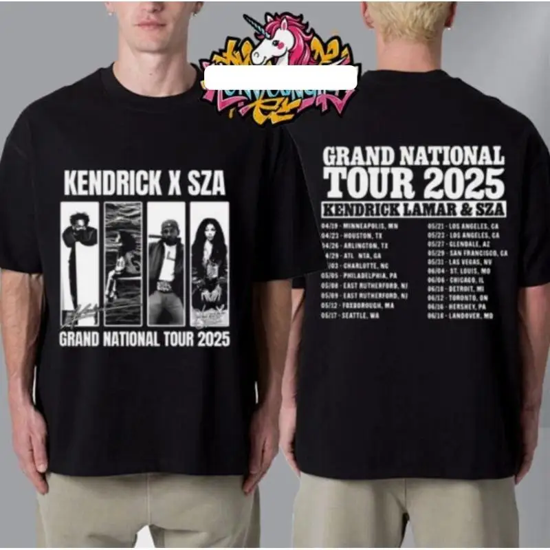 Kendrick Lamar Sza 2025 Grand National Tour T Shirt Hot New