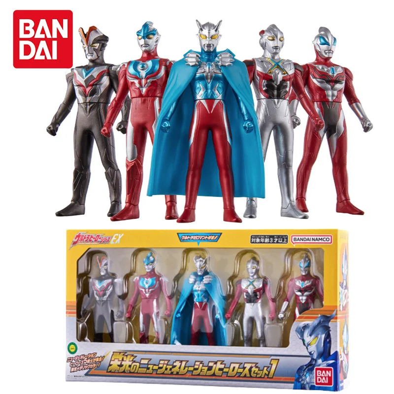 

Bandai Original Ultraman New Generation Heroes Soft Rubber Doll Collection Suit Anime Action Figures Toys Boys Girls Kids Gift