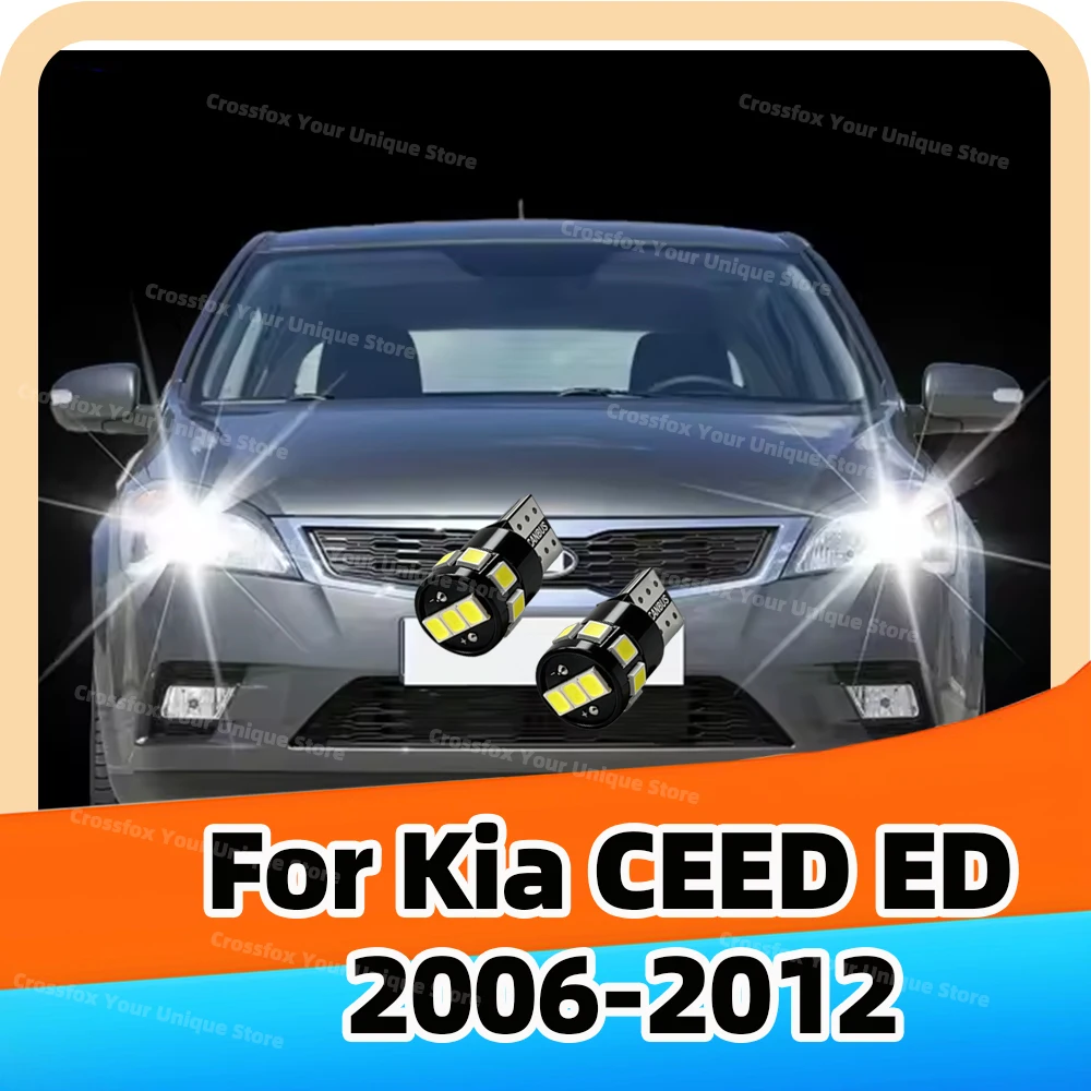 

2x 12V Car Interior T10 LED Bulbs W5W 6000K License Plate Lights 168 2825 194 For Kia CEED ED 2006 2007 2008 2009 2010 2011 2012