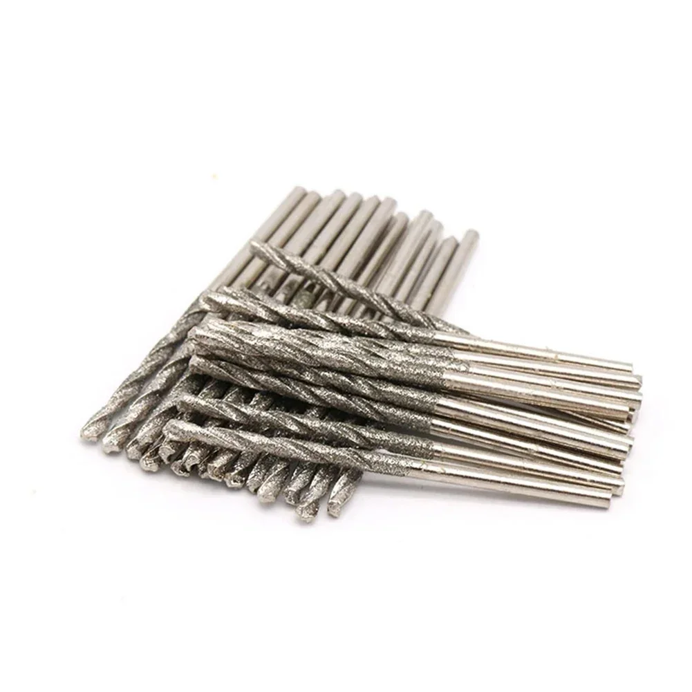 

10PCS Diamond Coated Spiral Drill Bits Sets High Speed Steel Drill Bits For Mental Glass Plastic Tile Drilling Polishing Tools