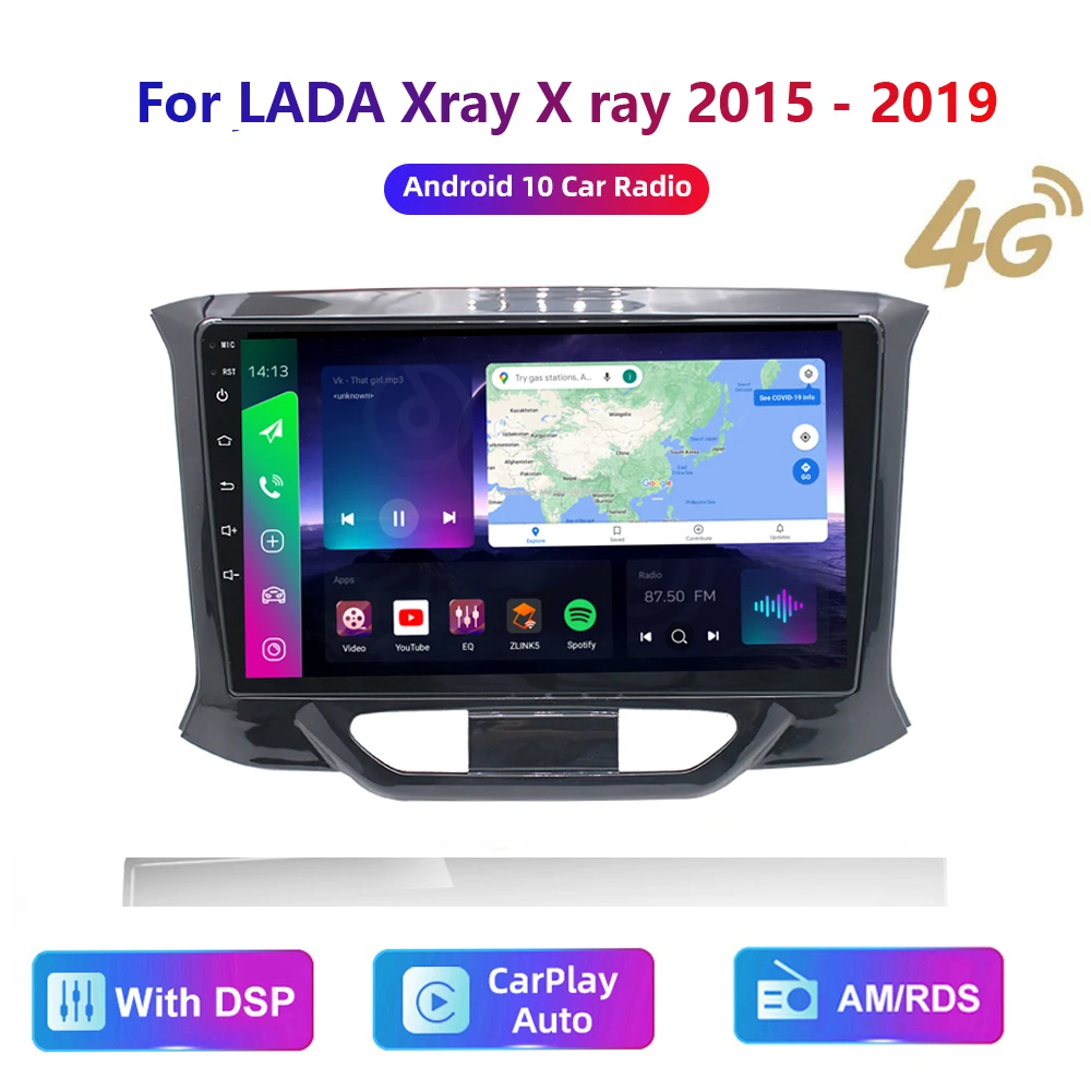 

HD multimedia Car stereo Radio Android Video Navigation GPS Carplay 4G AM/RDS/DSP For LADA Xray X ray 2015 - 2019