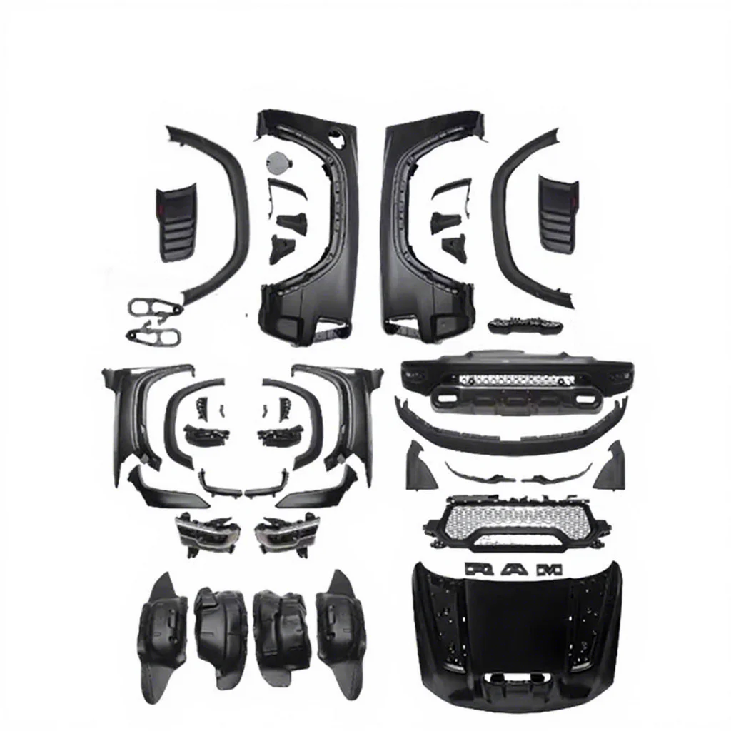 

Car Facelift Front Bumper Grill Headlight Body Kit for dodge Ram 1500 2018-2023 Upgrade to TRX