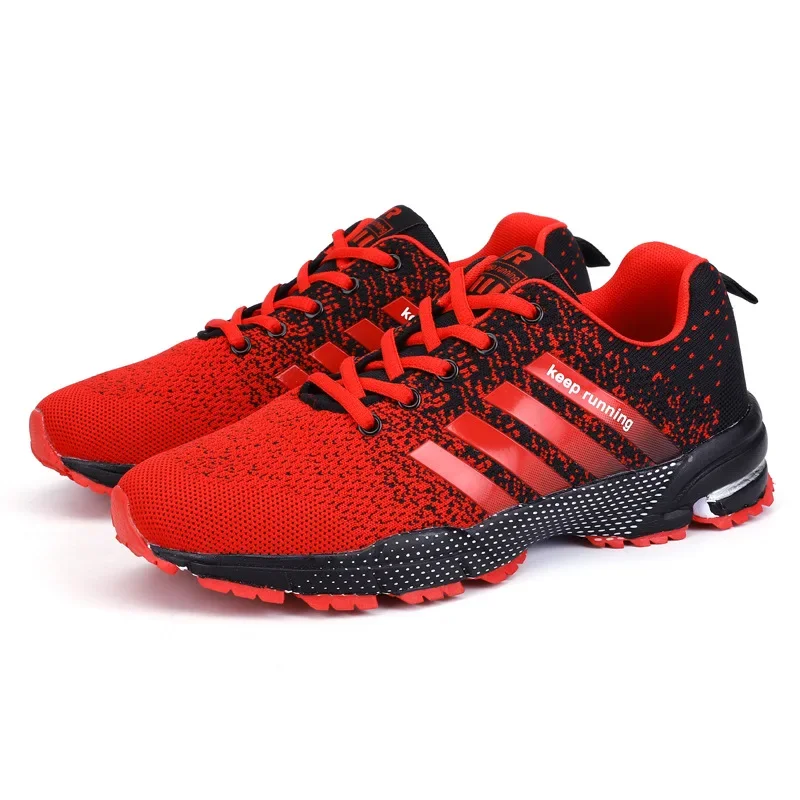 Zapatillas de deporte de alta calidad para hombre, cómodas zapatillas ligeras de malla transpirables para correr, par de zapatos deportivos de suela blanda 2025