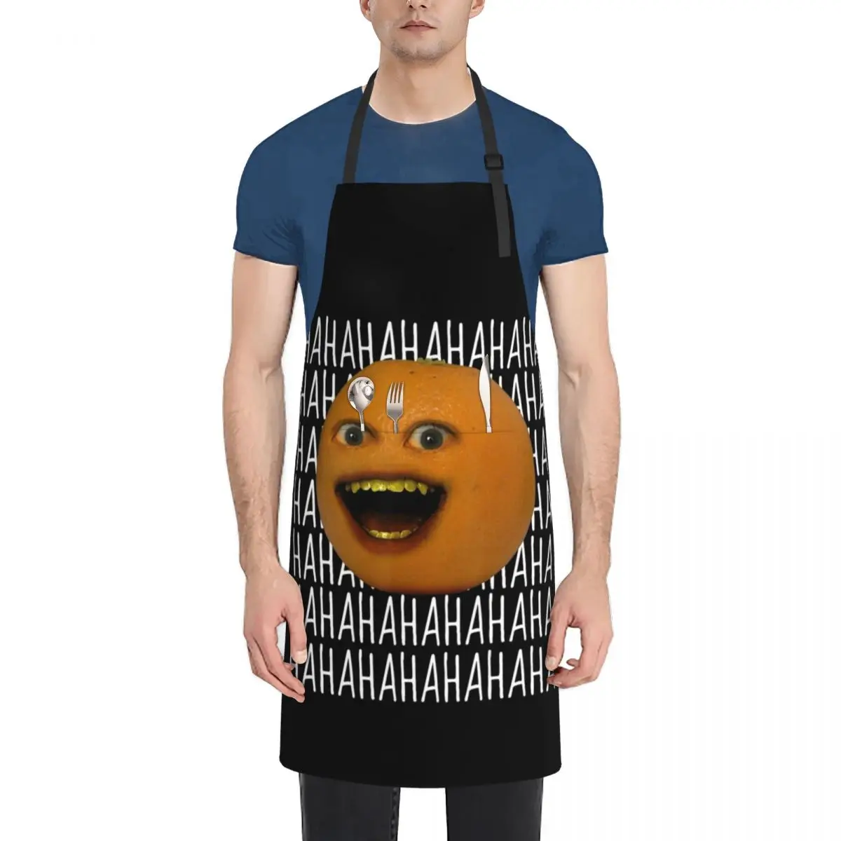 

Annoying Orange Ha Ha Ha Apron Korean Ladies kitchen item painters Apron