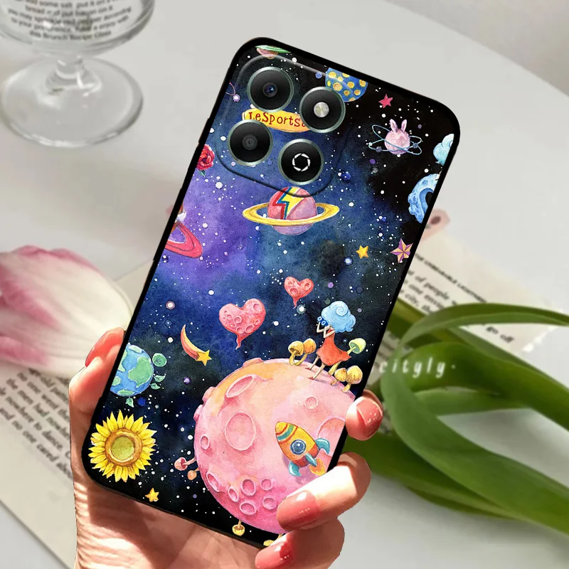 For Honor X6b Case JDY-LX1 JDY-LX2 Cute Cartoon Soft Silicone Phone Back Cover For Huawei HonorX6b Black Matte Coque Fundas