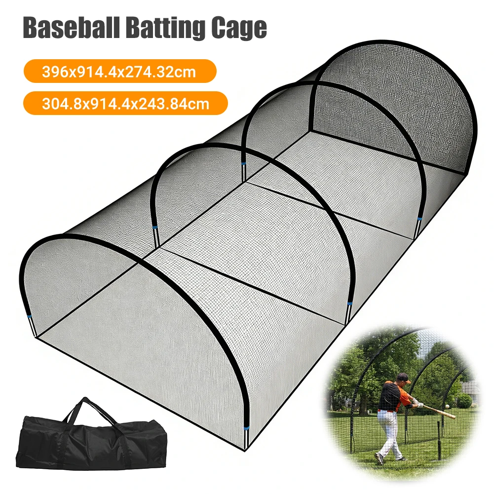 

Портативная сетка-клетка для отработки ударов в бейсболе и софтболе, 30 футов, для двора, тренировочное оборудование для отработки бросков