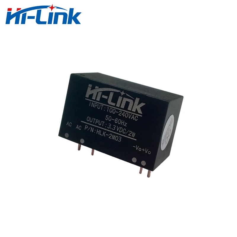 Free Shipping 10pcs/lot HLK-2M03 AC DC Converter 2W 3.3V 600mA Power Supply Module Consumer Electronics High Efficiency In Stock